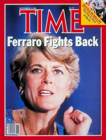 Time - Geraldine Ferraro - Sep. 3, 1984 - Presidential Elections - Politics