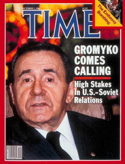 Time - Andrei A. Gromyko - Oct. 1, 1984 - Russia - Communism
