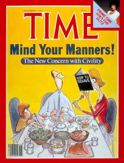 Time - New Concern with Civility - Nov. 5, 1984 - Behavior - Society