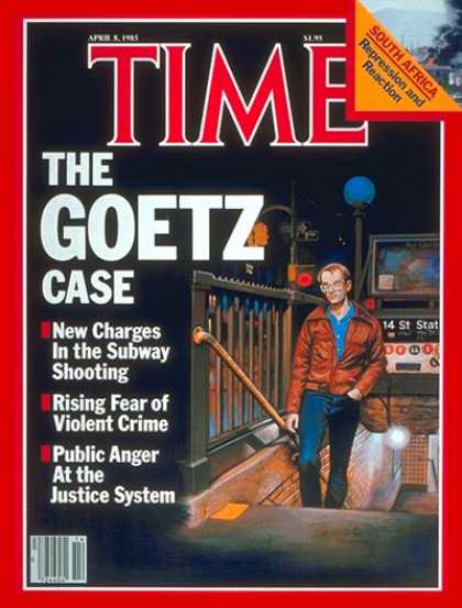 Time - Bernhard Goetz - Apr. 8, 1985 - Crime - New York - Law