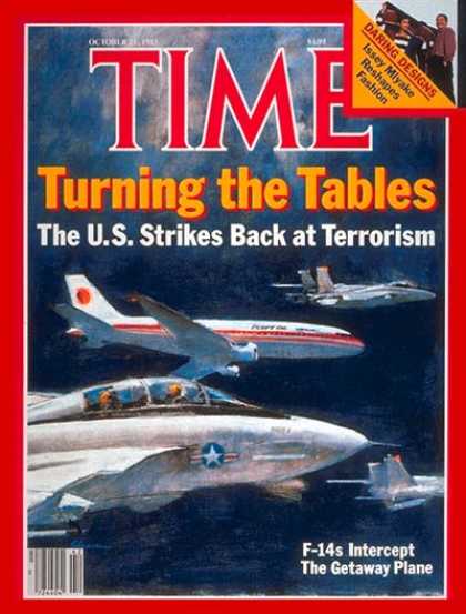 Time - U.S. Strikes Back at Terrorism - Oct. 21, 1985 - Airlines - Hostages - Aviation