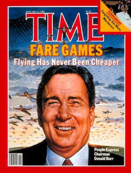 Time - Donald Burr - Jan. 13, 1986 - Travel - Aviation - Airlines - Transportation