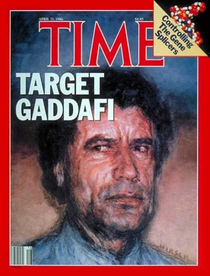 Time - Muammar Gaddafi - Apr. 21, 1986 - Libya - Africa - Terrorism