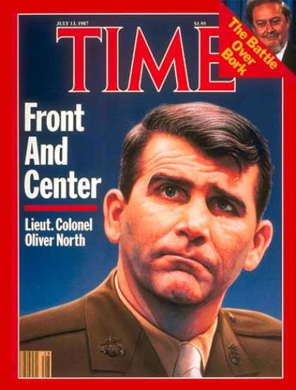 Time - Liet. Col. Oliver North - July 13, 1987 - Oliver North - Iran-Contra - Military
