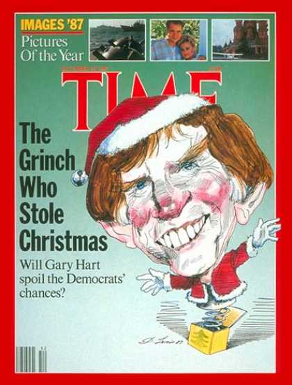 Time - Gary Hart & Donna Rice - Dec. 28, 1987 - Gary Hart - Donna Rice - Scandals