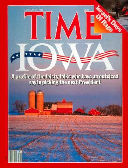 Time - Iowa Primary - Jan. 25, 1988 - Presidential Elections - Farmers