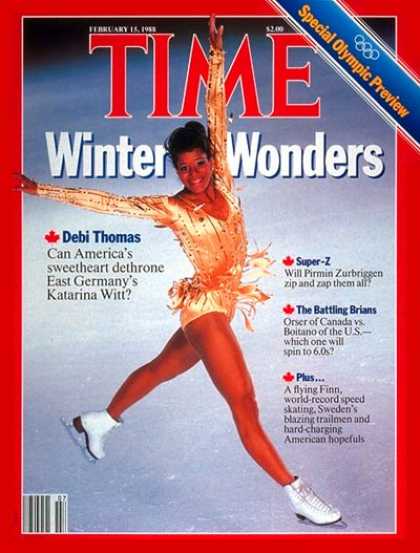 Time - Debi Thomas - Feb. 15, 1988 - Skating - Olympics - Sports