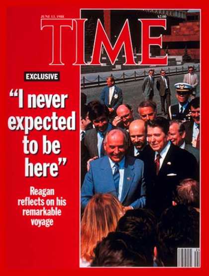 Time - Mikhail Gorbachev & Ronald Reagan - June 13, 1988 - Mikhail Gorbachev - Ronald R