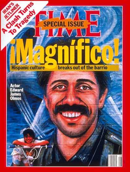 Time - Edward James Olmos - July 11, 1988 - Hispanics - Movies - Actors