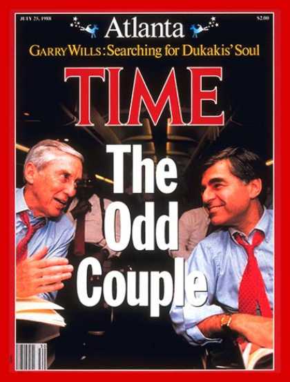 Time - Lloyd Bentsen & Michael Dukakis - July 25, 1988 - Michael Dukakis - Presidential