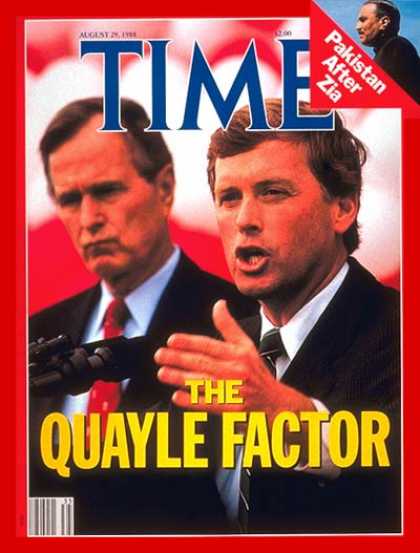 Time - George Bush & Dan Quayle - Aug. 29, 1988 - George H.W. Bush - Dan Quayle - Presi