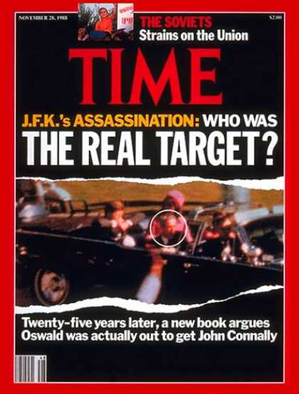 Time - J.F.K.'s Assassination - Nov. 28, 1988 - Kennedys - Kennedy Assassination - Assa