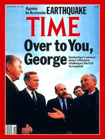 Time - Ronald Reagan, George Bush & Mikhail Gorbachev - Dec. 19, 1988 - Ronald Reagan -