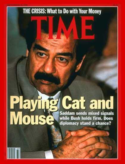 Time - Saddam Hussein - Sep. 10, 1990 - Gulf War - Iraq - Desert Storm - Middle East