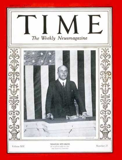 Time - Nicholas Longworth - Dec. 16, 1929 - Politics