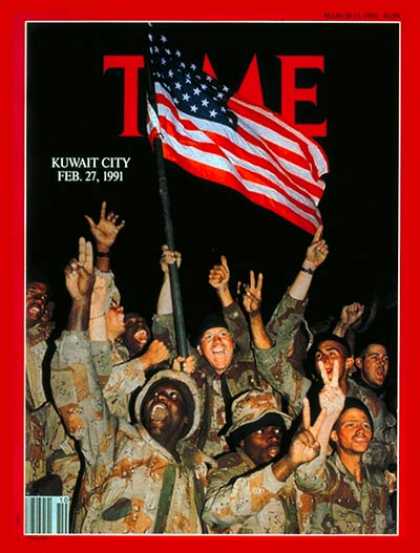 Time - Kuwait Is Liberated - Mar. 11, 1991 - Gulf War - Iraq - Desert Storm - Kuwait -