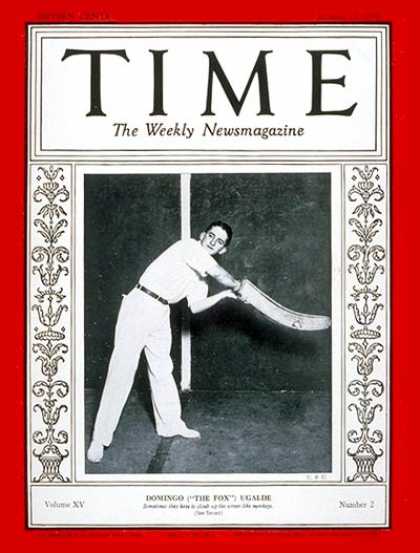 Time - Domingo Ugalde - Jan. 13, 1930 - Sports