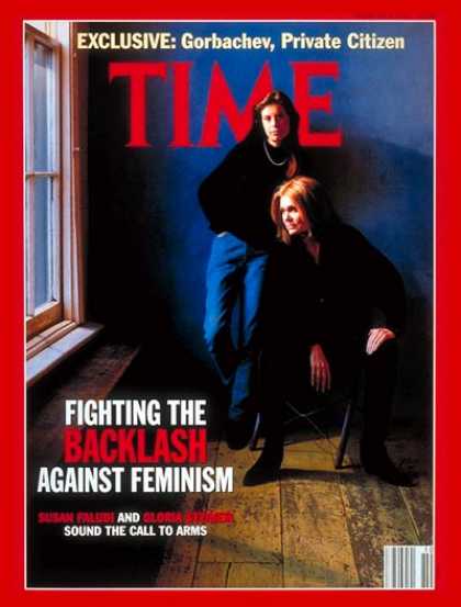 Time - Susan Faludi & Gloria Steinem - Mar. 9, 1992 - Gloria Steinem - Feminism - Women
