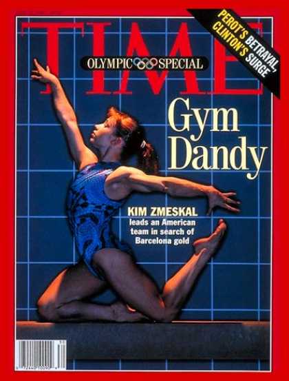 Time - Kim Zmeskal - July 27, 1992 - Olympics - Gymnastics - Sports