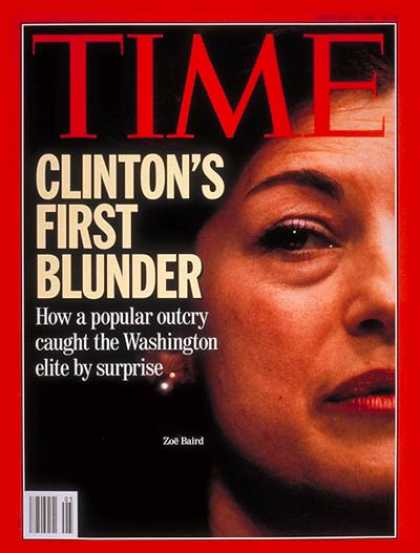 Time - Zoe Baird - Feb. 1, 1993 - Politics