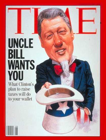 Time - Bill Clinton as Uncle Sam - Feb. 22, 1993 - Bill Clinton - Uncle Sam - U.S. Pres