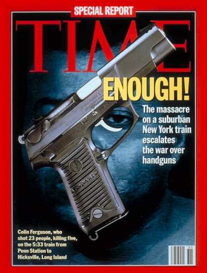 Time - Enough Violence - Dec. 20, 1993 - Guns - Violence - Crime - Social Issues - Weap