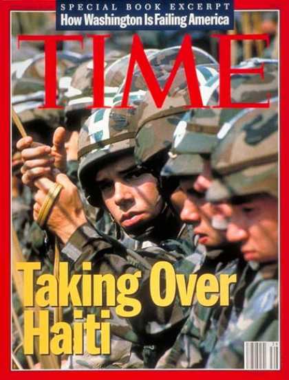 Time - U.S. Enters Haiti - Sep. 26, 1994 - Haiti - Marines - Latin America - Military