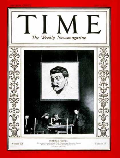 Time - Joseph Stalin - June 9, 1930 - Russia - Communism