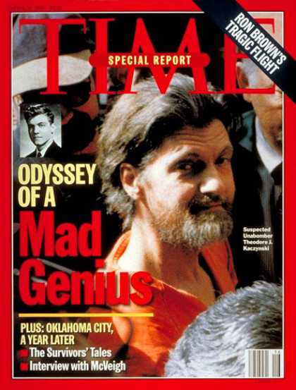 Time - Unabomber Suspect Ted Kaczynski - Apr. 15, 1996 - Crime - Terrorism