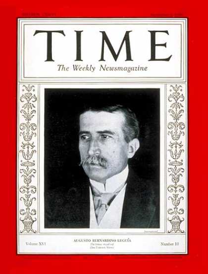 Time - Augusto B. LeguÃ­a - Sep. 8, 1930 - Peru - Latin America