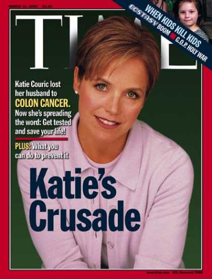 Time - Katie Couric - Mar. 13, 2000 - Television - TV News - Cancer - Broadcasting