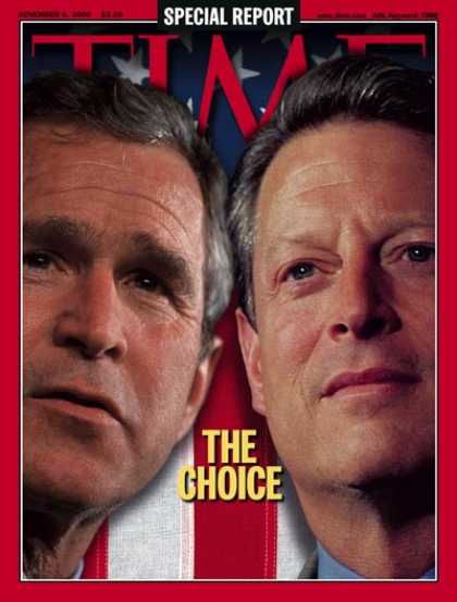 Time - George W. Bush & Al Gore - Nov. 6, 2000 - George W. Bush - Al Gore - Presidentia