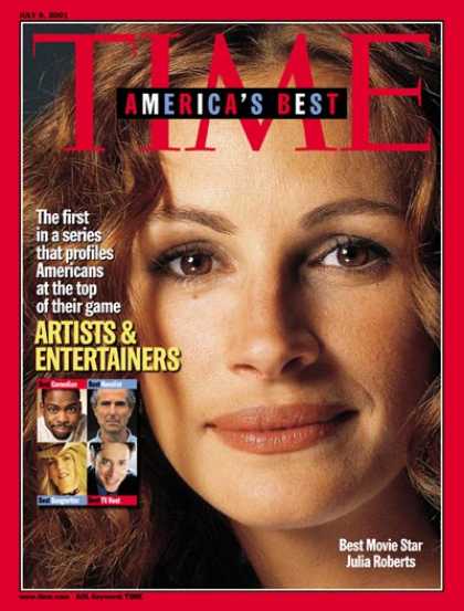Time - Julia Roberts - July 9, 2001 - Actresses - Movies