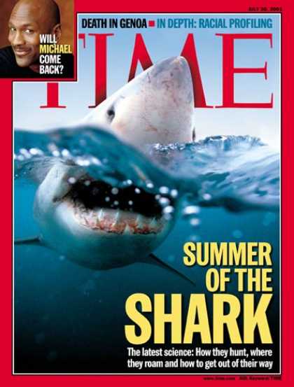 Time - Sharks - July 30, 2001 - Fish - Animals