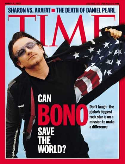 Time - Bono - Mar. 4, 2002 - U2 - Rock - Singers - Music