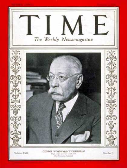 Time - George Wickersham - Feb. 2, 1931 - Politics