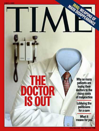 Time - The Doctor Is Out - June 9, 2003 - Lawsuits - Health & Medicine