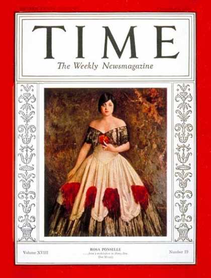 Time - Rosa Ponselle - Nov. 9, 1931 - Opera - Singers - Music