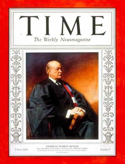 Time - Nicholas M. Butler - Feb. 15, 1932 - Politics