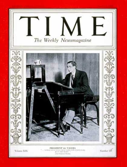 Time - Eamon de Valera - Apr. 11, 1932 - Ireland