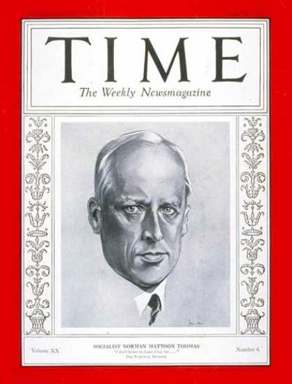 Time - Norman M. Thomas - Aug. 8, 1932 - Politics