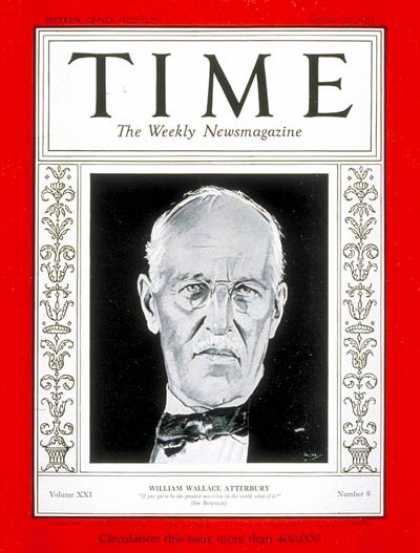 Time - William W. Atterbury - Feb. 20, 1933 - Politics