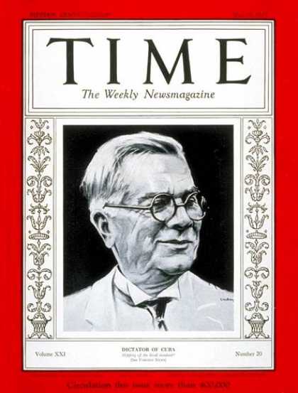 Time - Gerardo Machado - May 15, 1933 - Cuba - Latin America