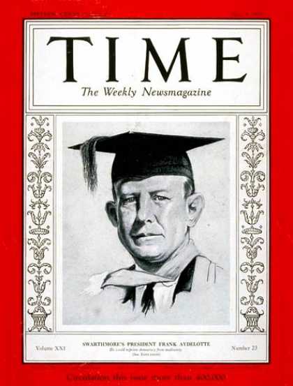 Time - Frank Aydelotte - June 5, 1933 - Education