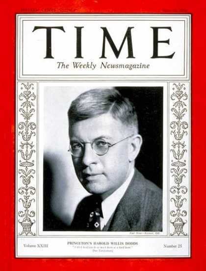 Time - Harold Willis Dodds - June 18, 1934 - Education