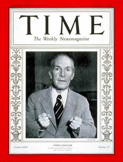 Time - Upton Sinclair - Oct. 22, 1934 - Books - Chicago