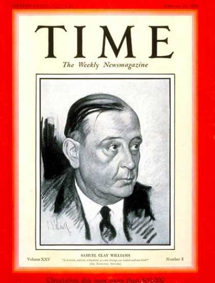 Time - Samuel Clay Williams - Feb. 25, 1935 - Tobacco - Great Depression - Economy
