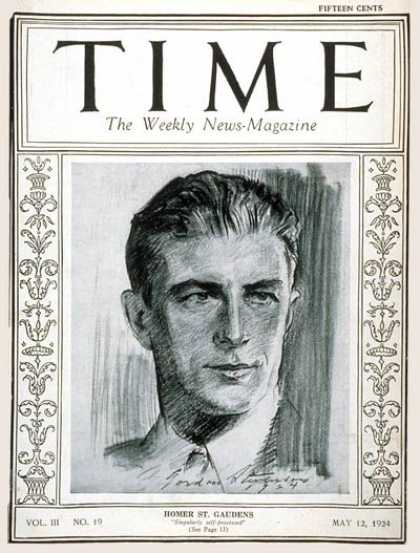 Time - Homer St. Gaudens - May 12, 1924 - France - Art
