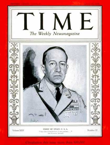 Time - General Douglas MacArthur - Mar. 25, 1935 - Douglas MacArthur - Army - Generals