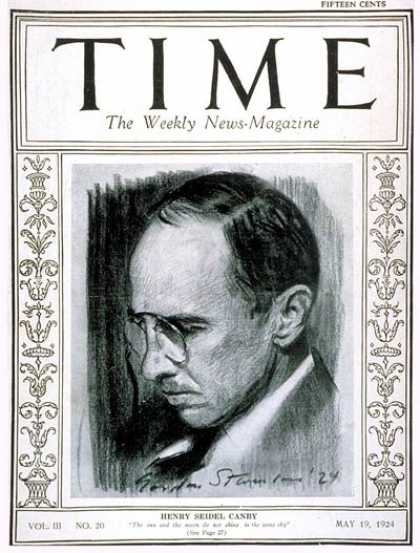 Time - Henry Seidel Canby - May 19, 1924 - Publishing - Education